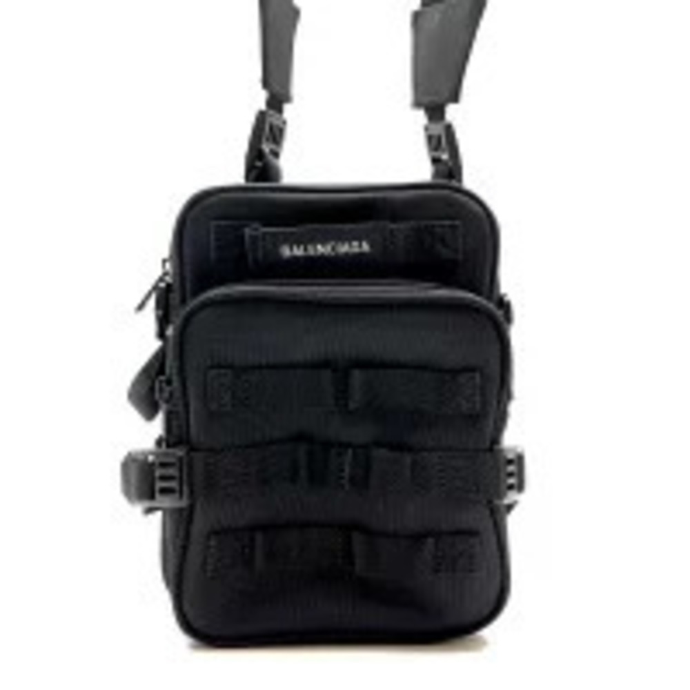 Balenciaga Army Crossbody Messenger Shoulder Bag Black
